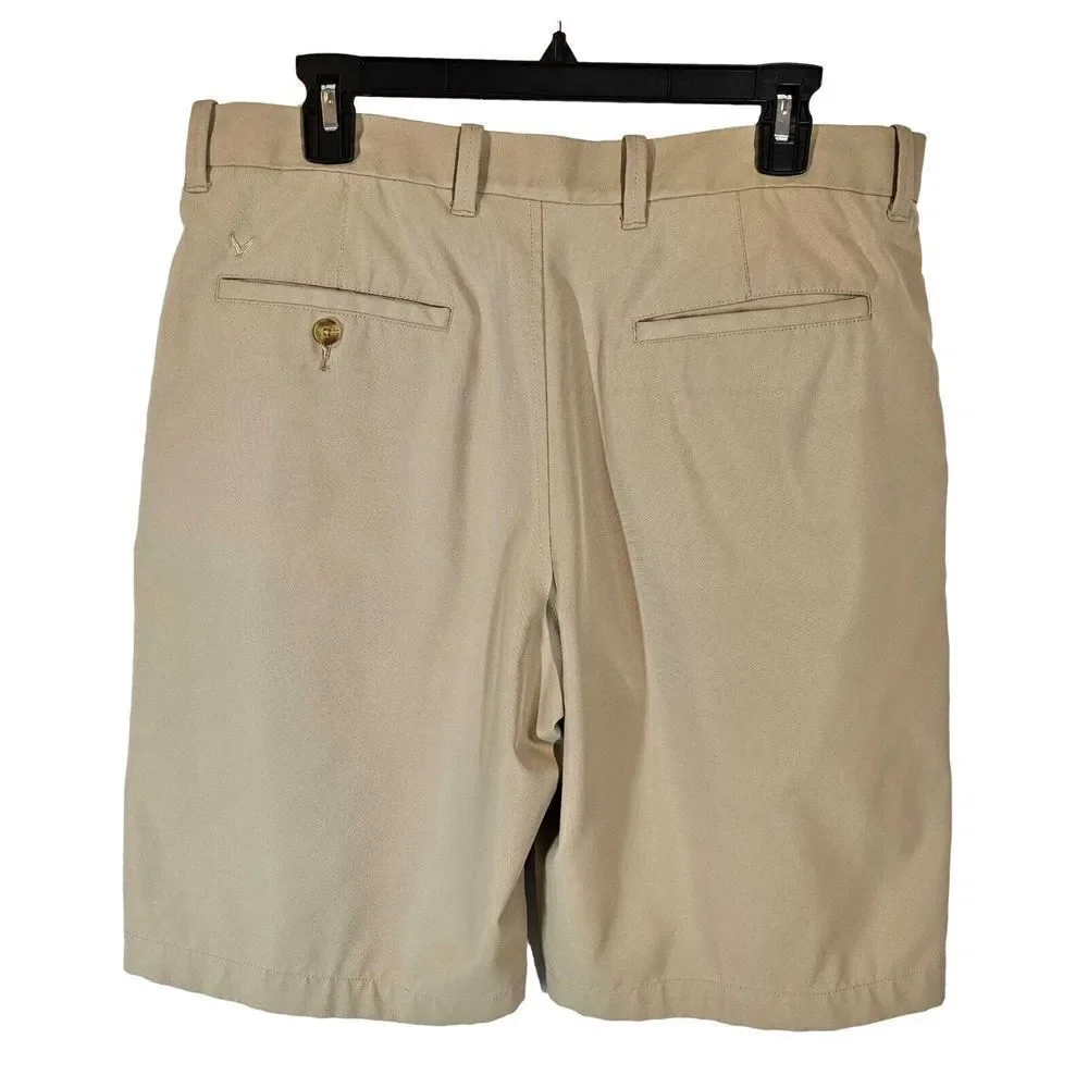 Callaway Golf Performance‎ Stretch Chino Shorts Comfort Flat Beige 36* (*Tag 34)